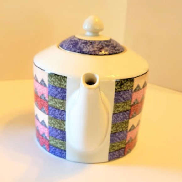 PTS INTERNATIONAL INTERIORS "DESSERT SAND" GENUINE STONEWARE TEAPOT - Picture 3 of 6